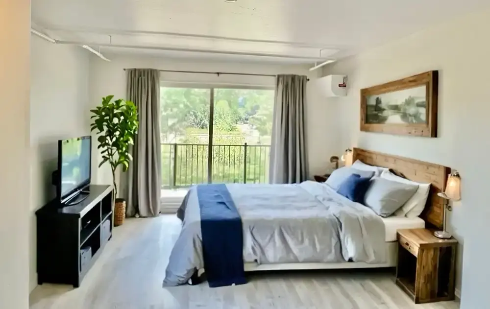 Bedroom with balcony