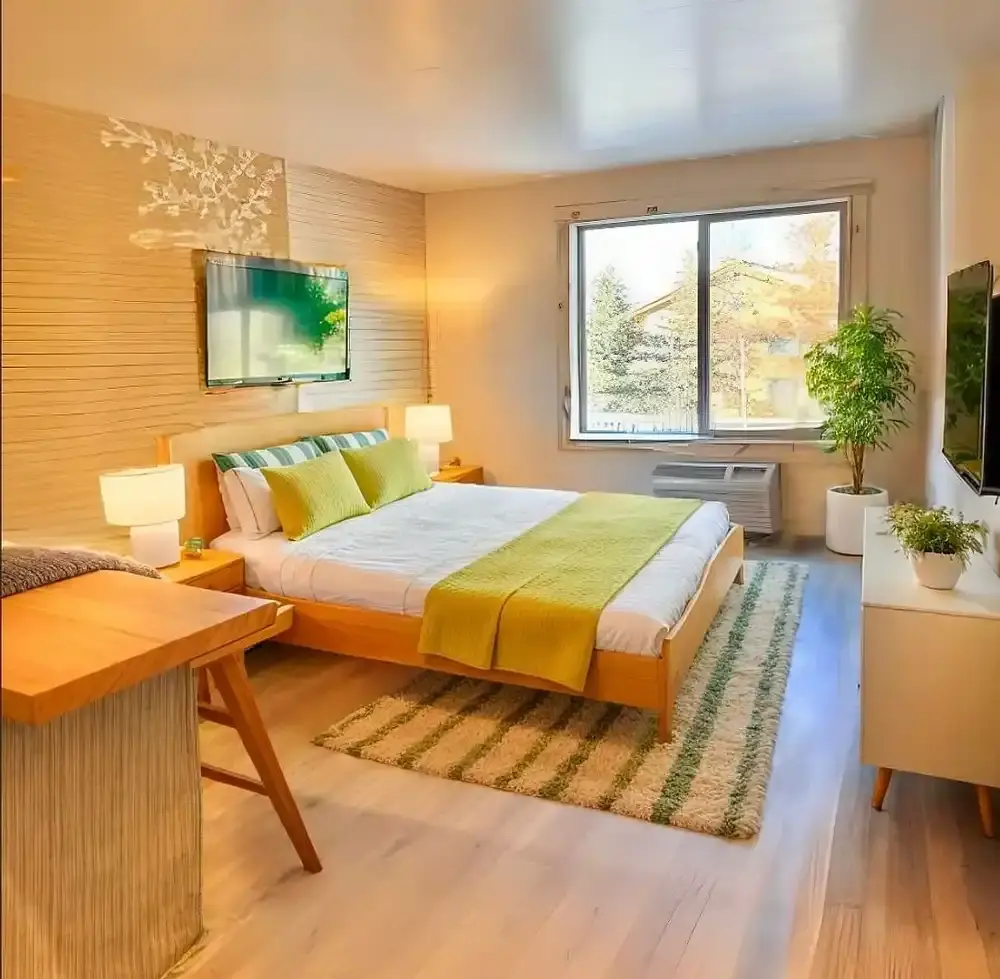 Staged bedroom