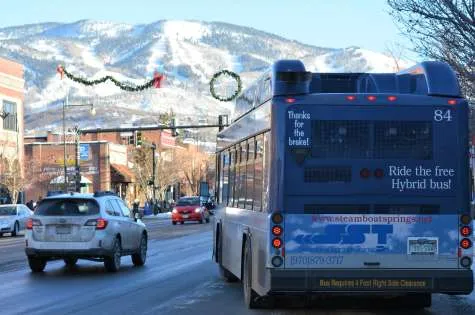 Free Steamboat Springs bus at Storm Peak Apartments